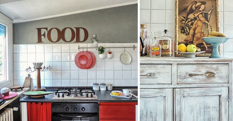 quando un mix di stili sboccia in un appartamento da sogno - image cucina-vintage-rossa on http://www.designedoo.it