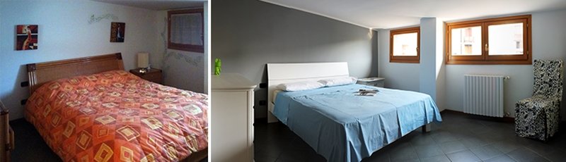 camera da letto prima e dopo